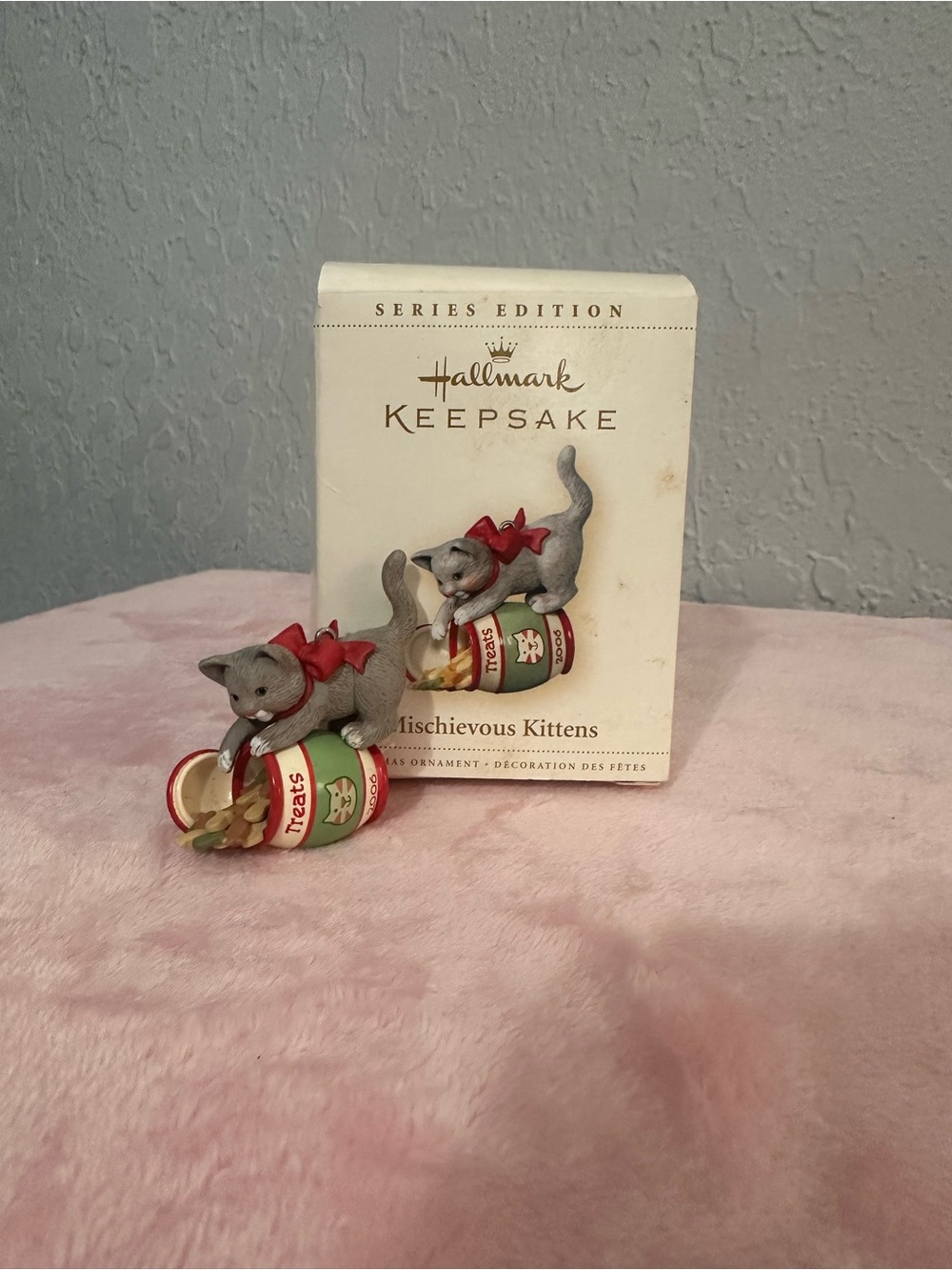 Hallmark Gray and Red Mischievous Kittens Ornament